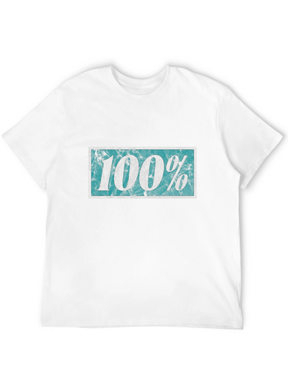 100% Distressed Graphic Black T-Shirt