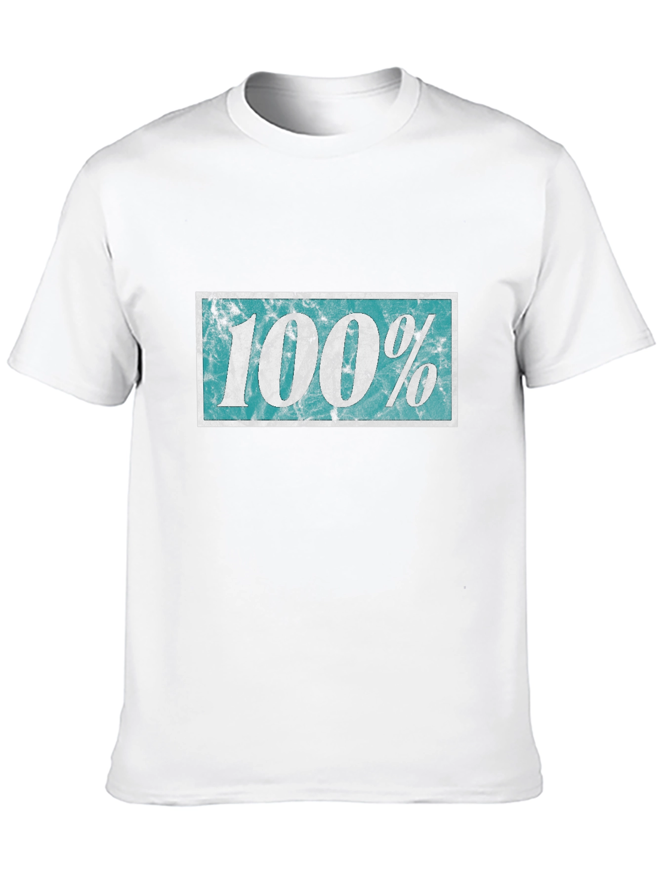 100% Distressed Graphic Black T-Shirt