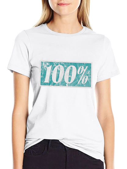 100% Distressed Graphic Black T-Shirt