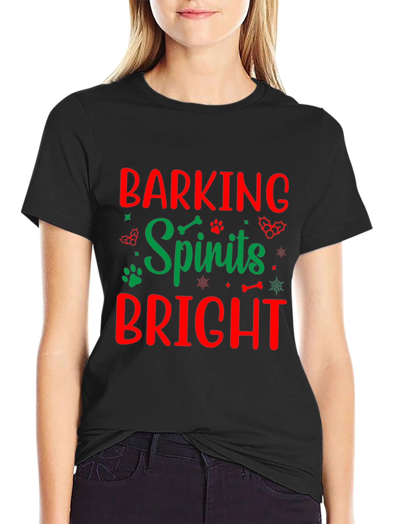 Barking Spirits Bright Holiday T-Shirt