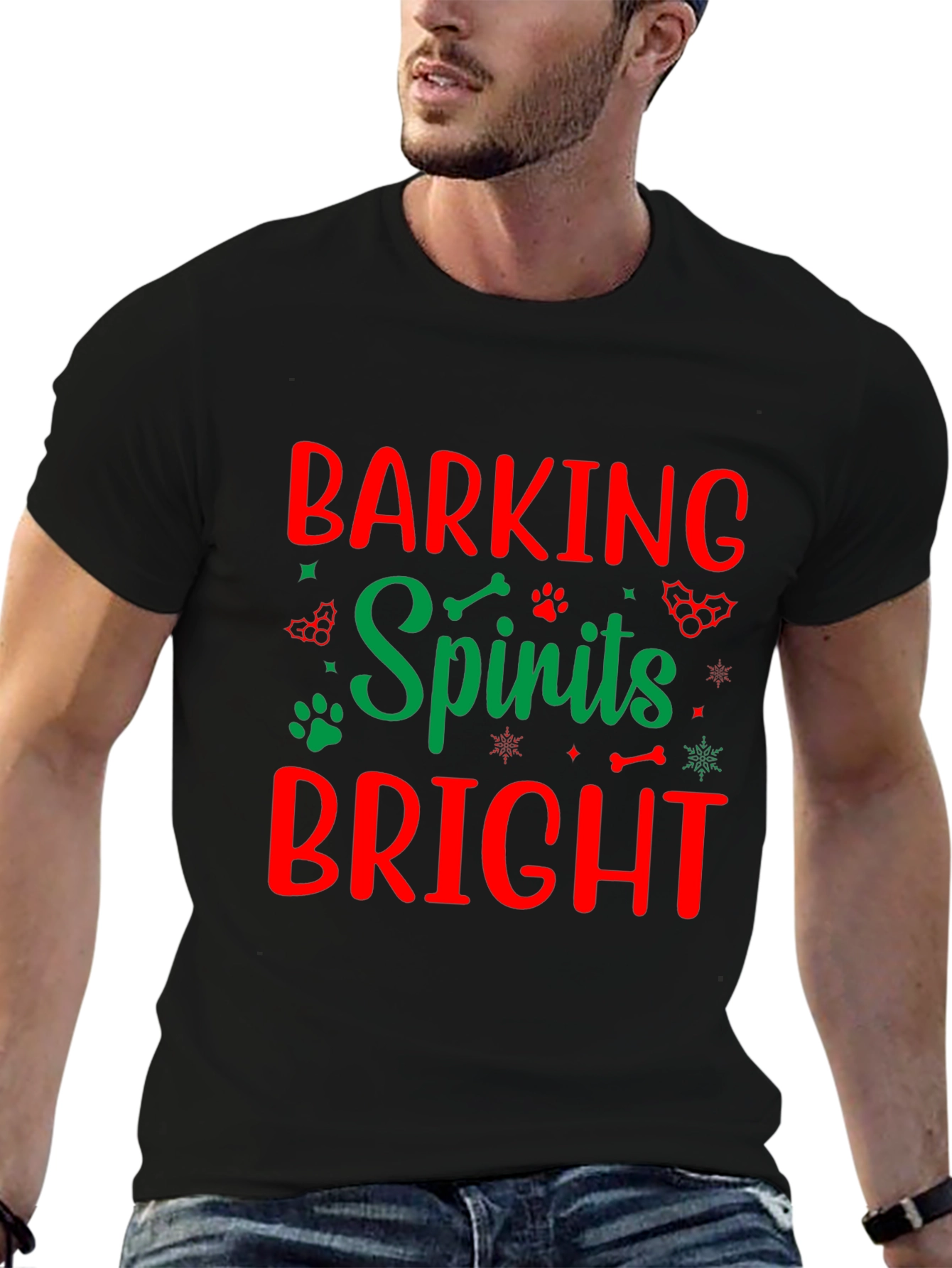 Barking Spirits Bright Holiday T-Shirt