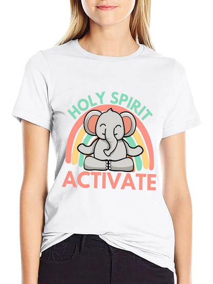 Holy Spirit Activate Elephant Rainbow T-Shirt