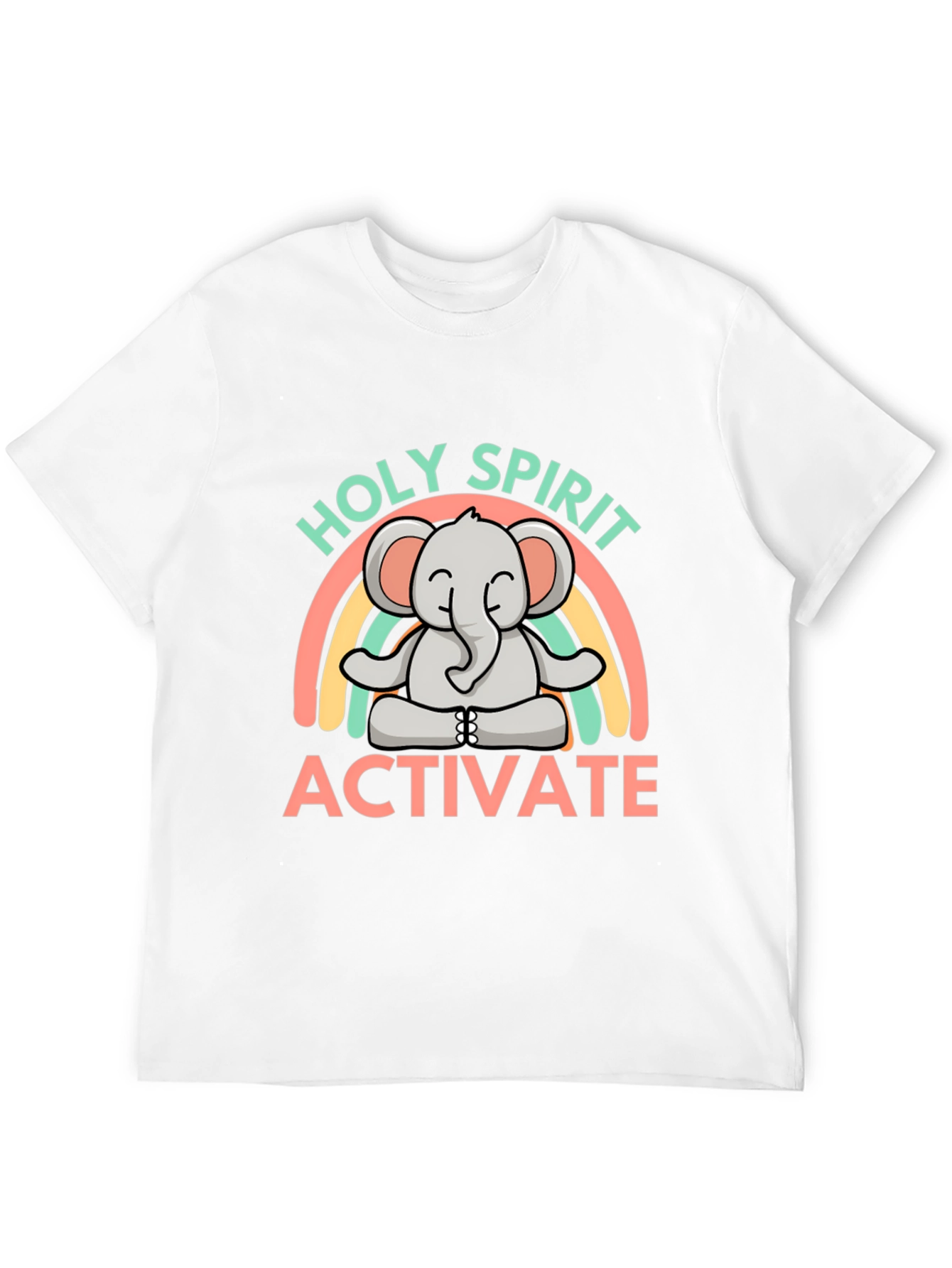 Holy Spirit Activate Elephant Rainbow T-Shirt