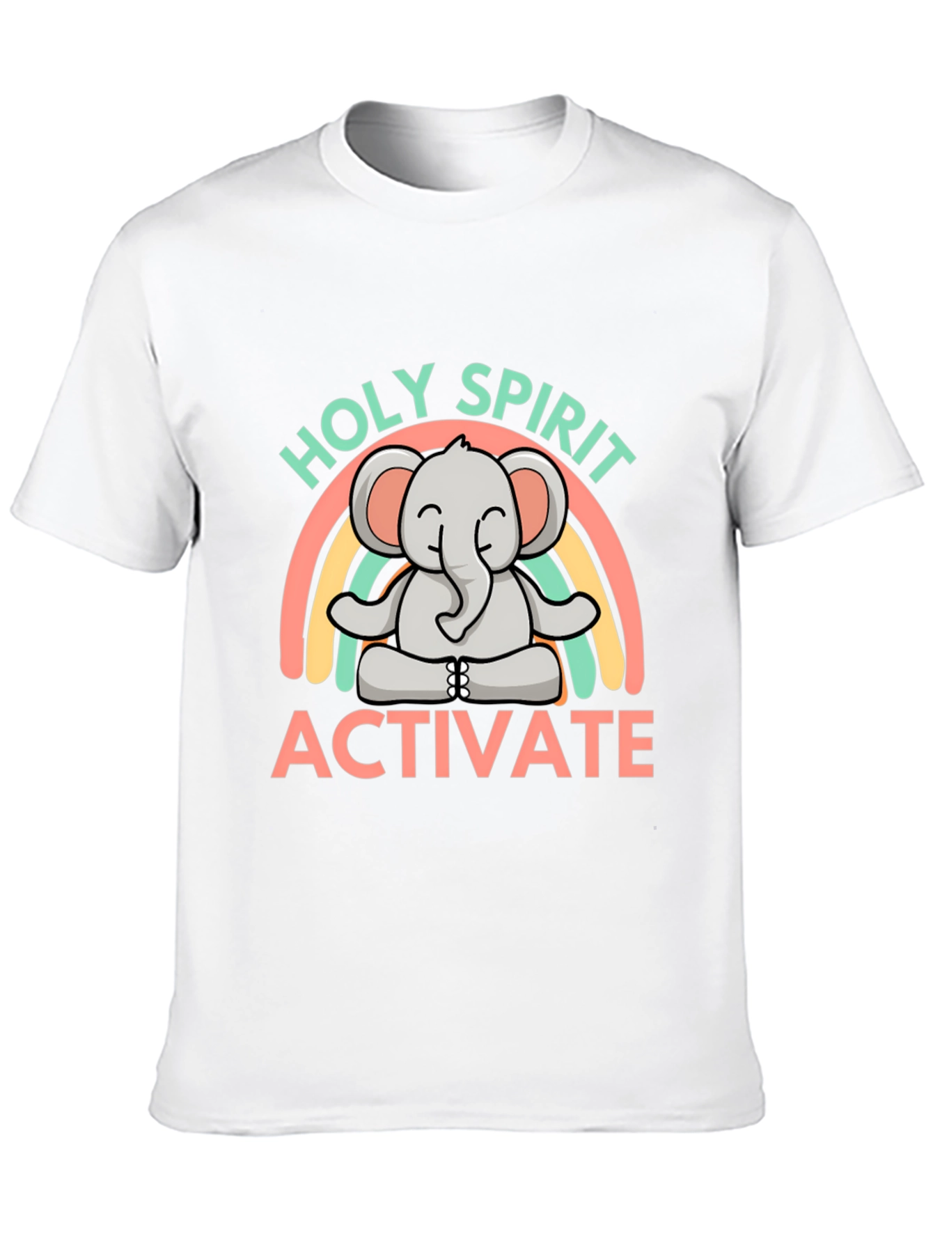 Holy Spirit Activate Elephant Rainbow T-Shirt