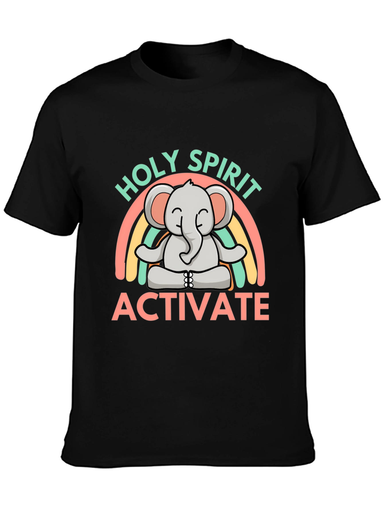 Holy Spirit Activate Elephant Rainbow T-Shirt