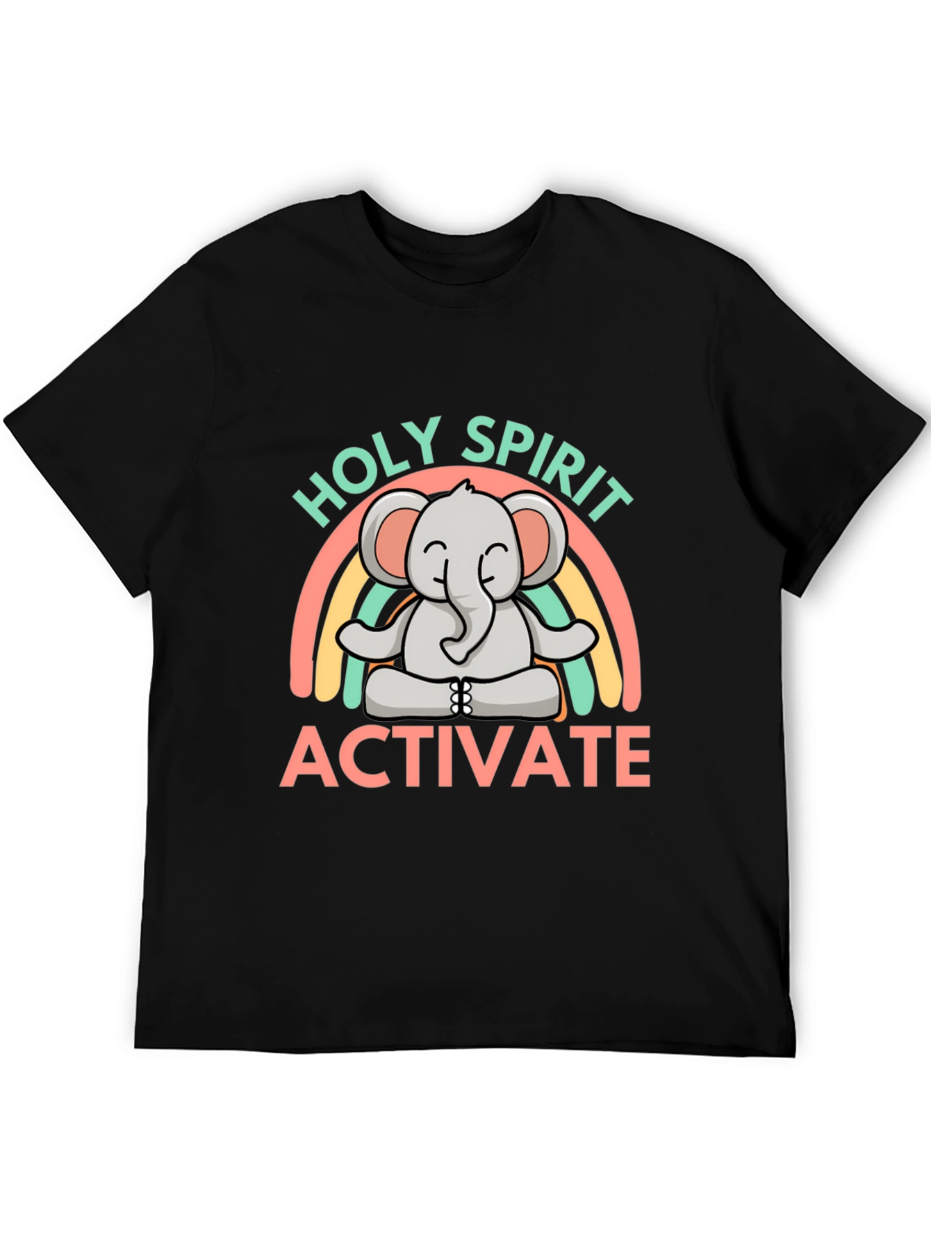 Holy Spirit Activate Elephant Rainbow T-Shirt