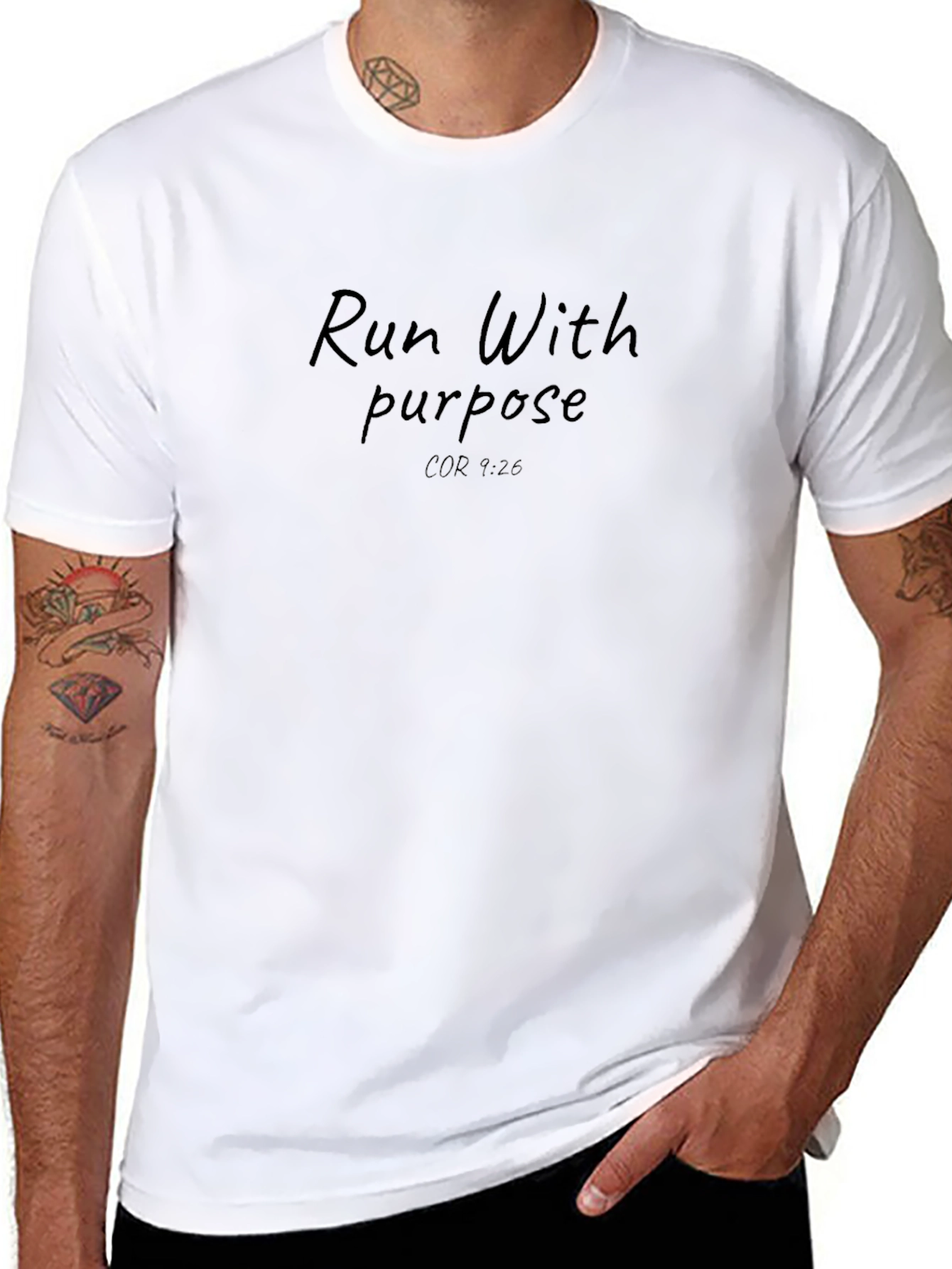 Run With Purpose T-Shirt - Motivational Athletic Tee