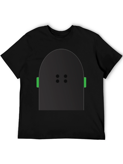 Abstract Character Graphic Black T-Shirt