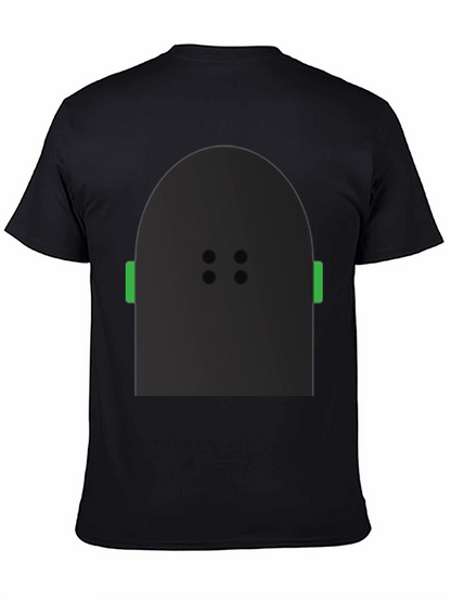 Abstract Character Graphic Black T-Shirt