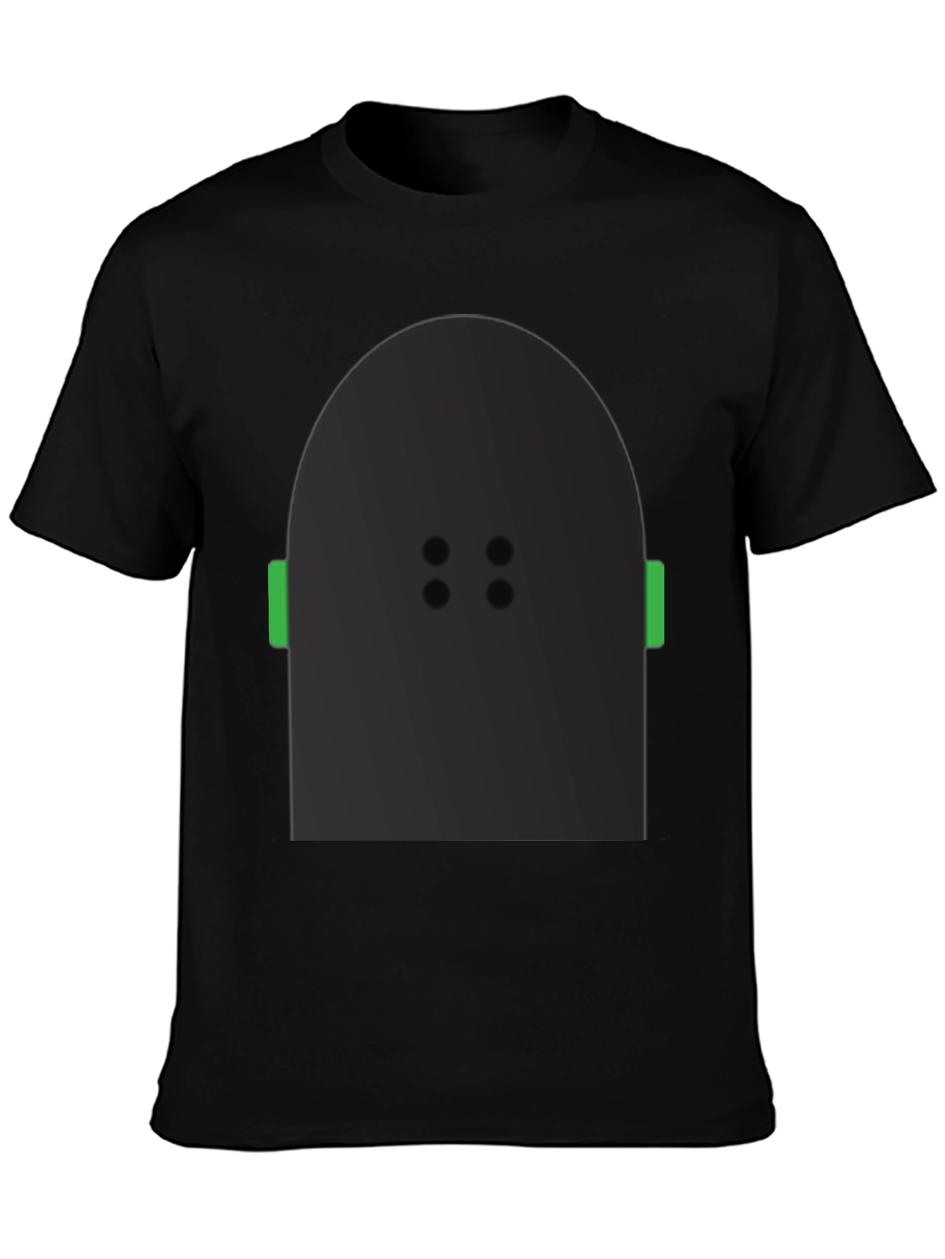Abstract Character Graphic Black T-Shirt