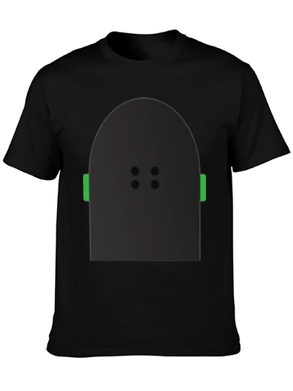 Abstract Character Graphic Black T-Shirt