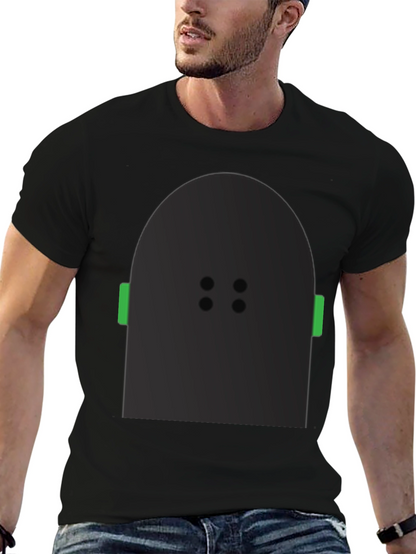 Abstract Character Graphic Black T-Shirt