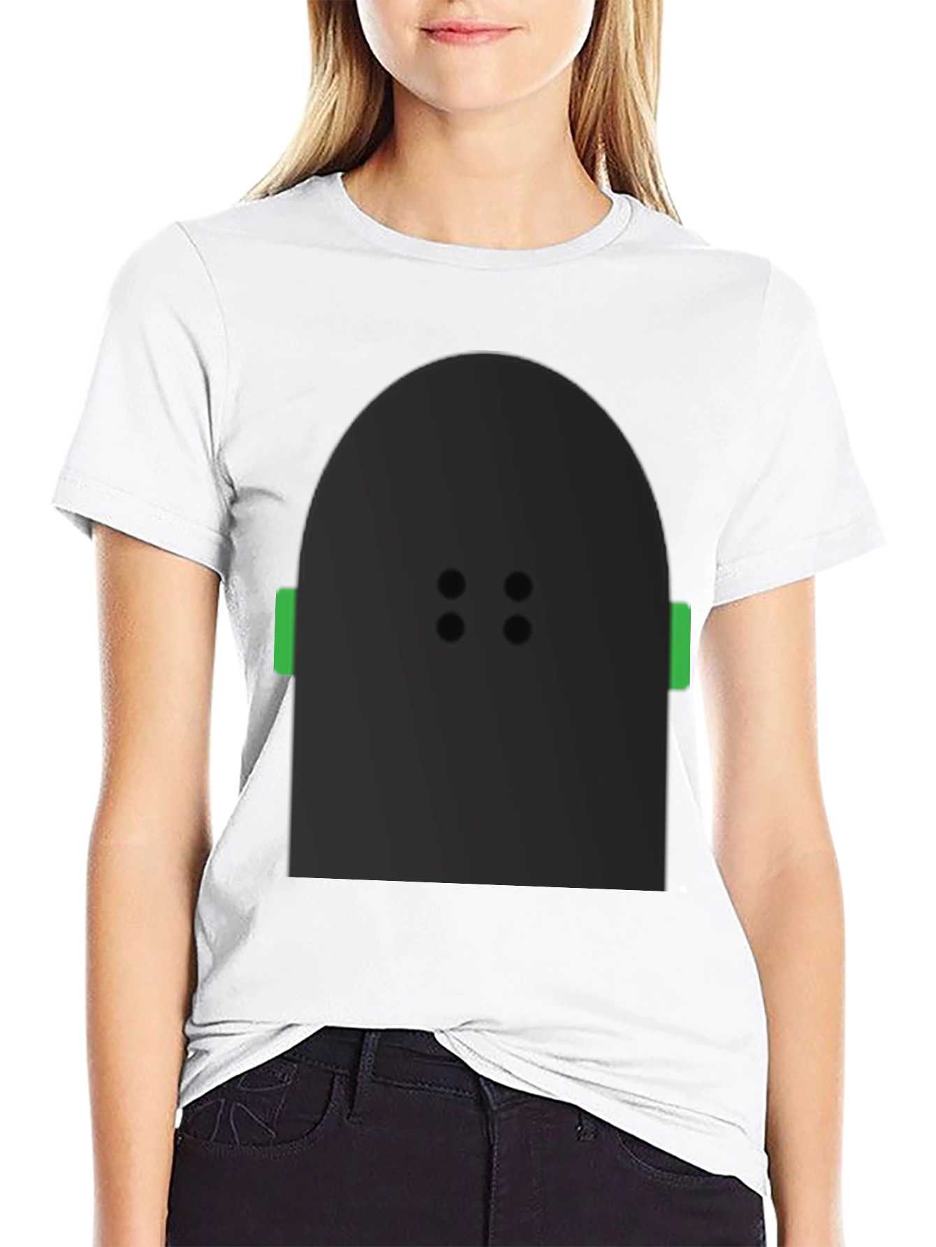 Abstract Character Graphic Black T-Shirt