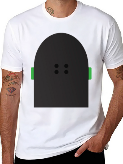 Abstract Character Graphic Black T-Shirt
