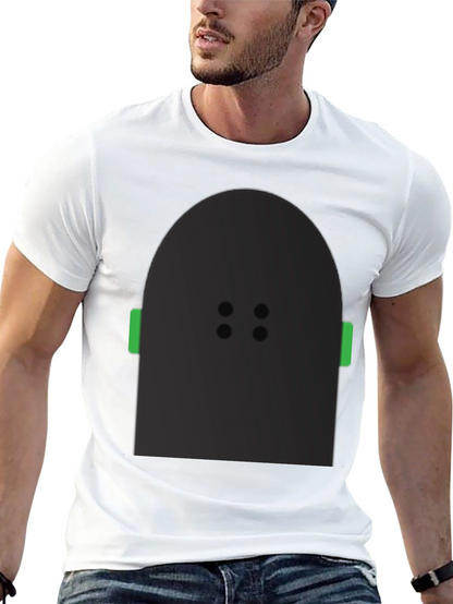 Abstract Character Graphic Black T-Shirt
