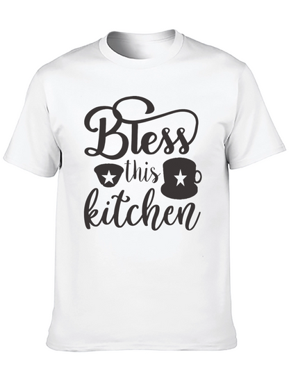 Bless this Kitchen Black Graphic Tee Shirt