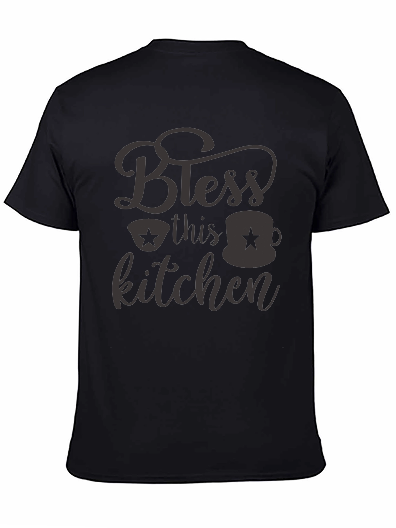 Bless this Kitchen Black Graphic Tee Shirt