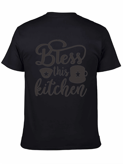 Bless this Kitchen Black Graphic Tee Shirt