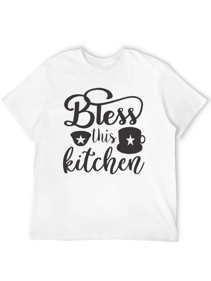 Bless this Kitchen Black Graphic Tee Shirt