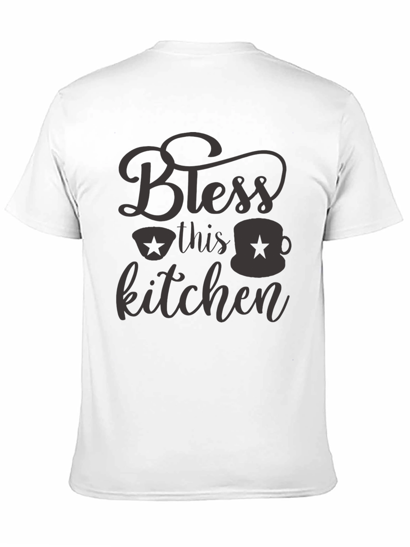 Bless this Kitchen Black Graphic Tee Shirt