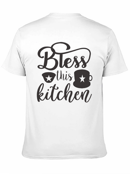 Bless this Kitchen Black Graphic Tee Shirt