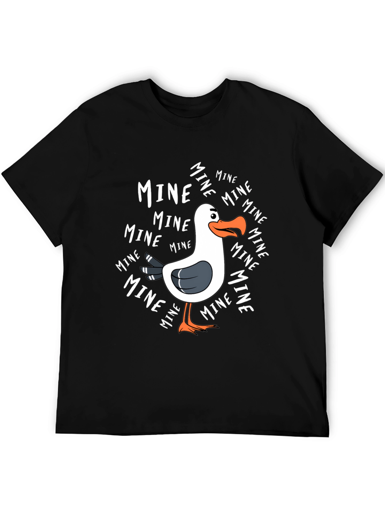Mine! Seagull Graphic Tee - Novelty T-Shirt