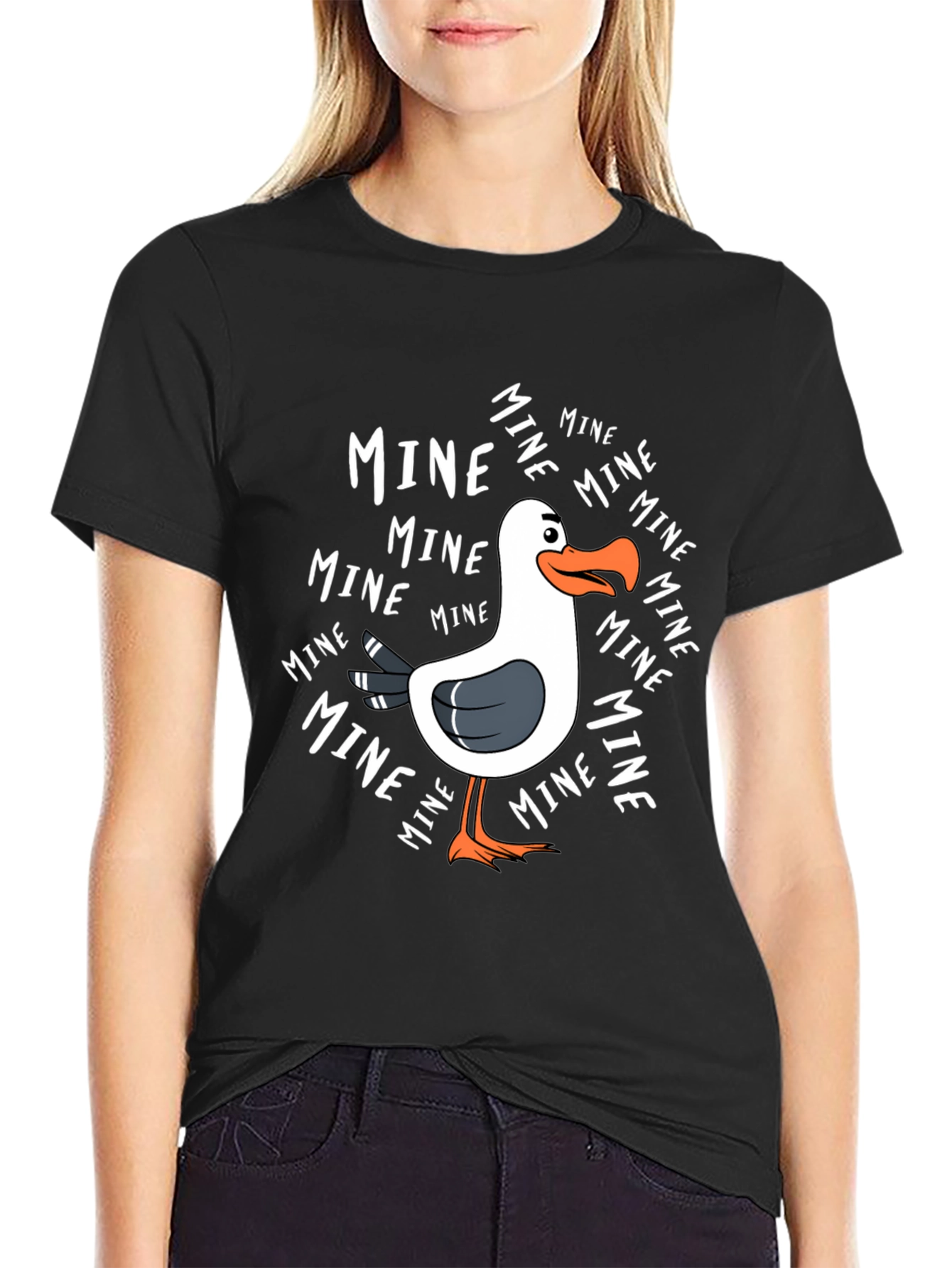 Mine! Seagull Graphic Tee - Novelty T-Shirt