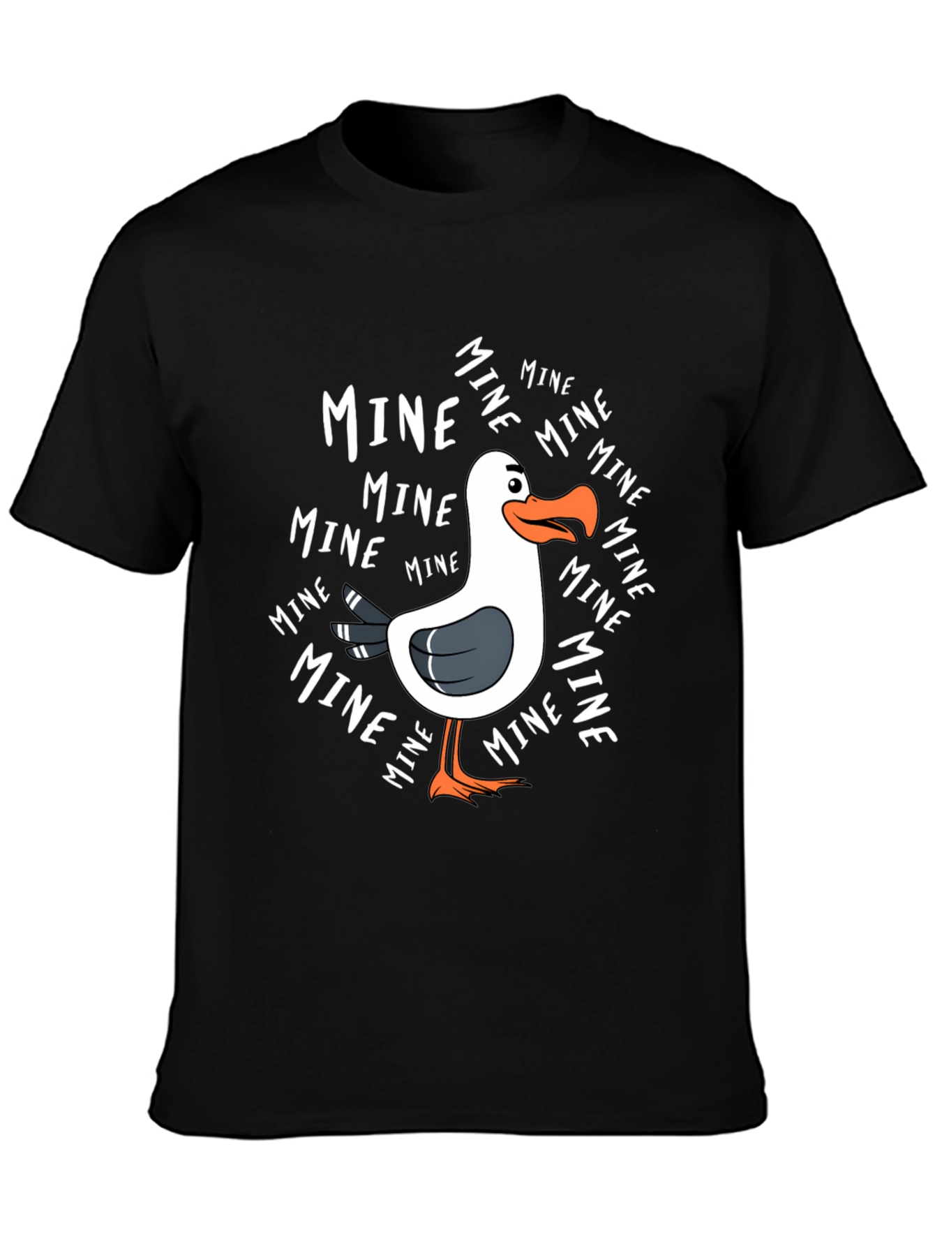 Mine! Seagull Graphic Tee - Novelty T-Shirt
