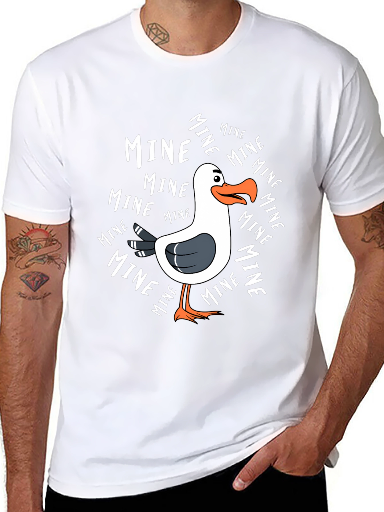 Mine! Seagull Graphic Tee - Novelty T-Shirt