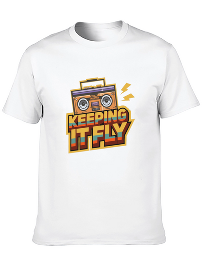 Retro Keeping It Fly Boombox T-Shirt