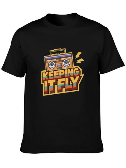 Retro Keeping It Fly Boombox T-Shirt