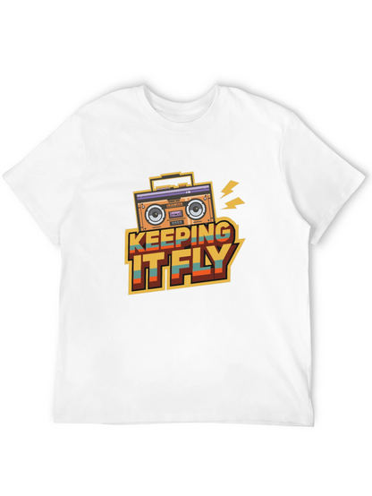 Retro Keeping It Fly Boombox T-Shirt