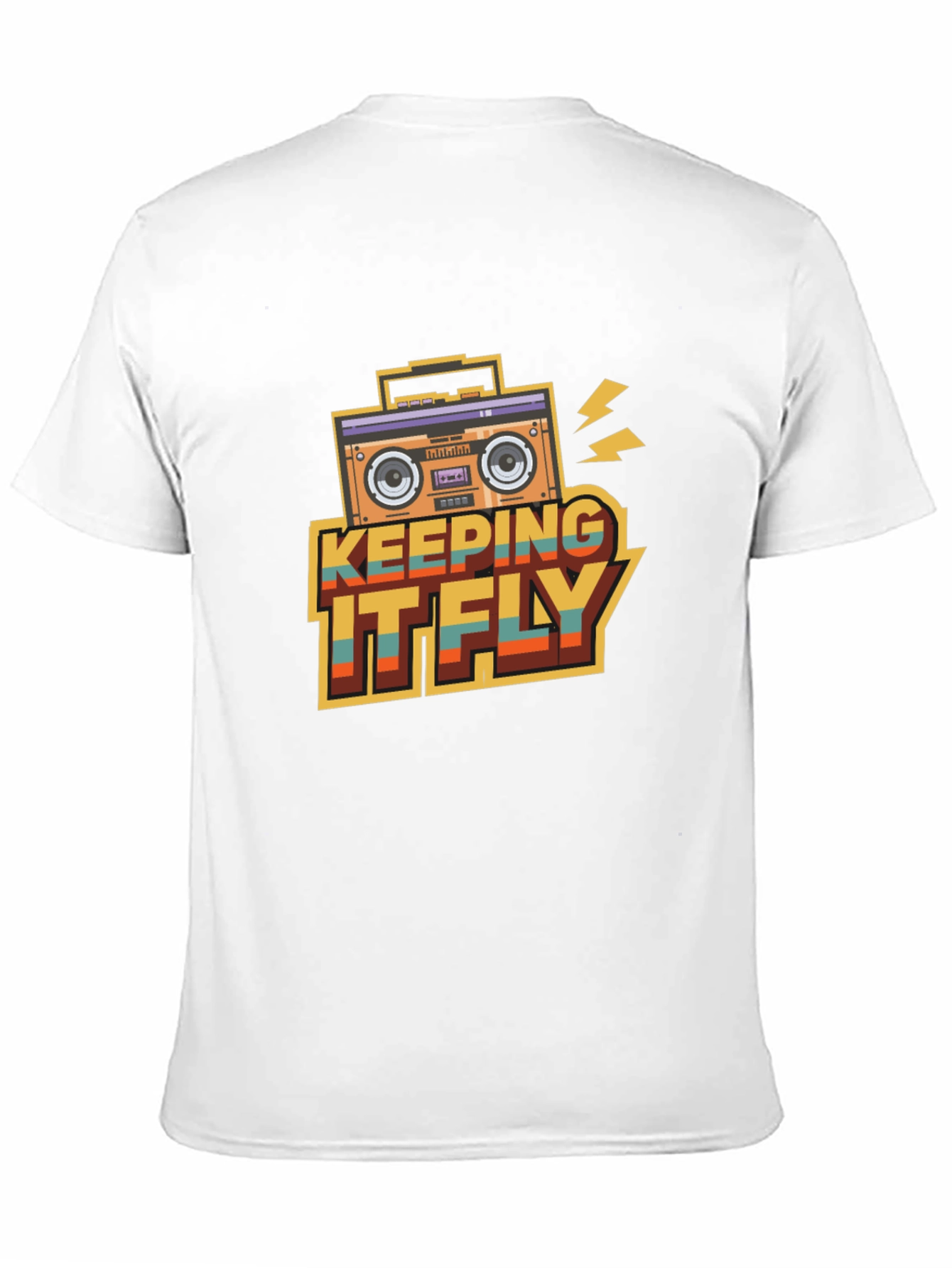 Retro Keeping It Fly Boombox T-Shirt