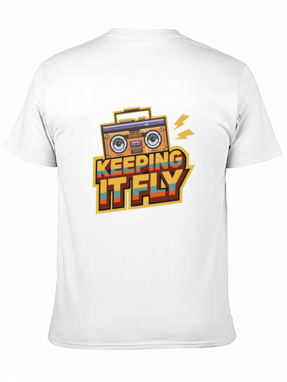 Retro Keeping It Fly Boombox T-Shirt