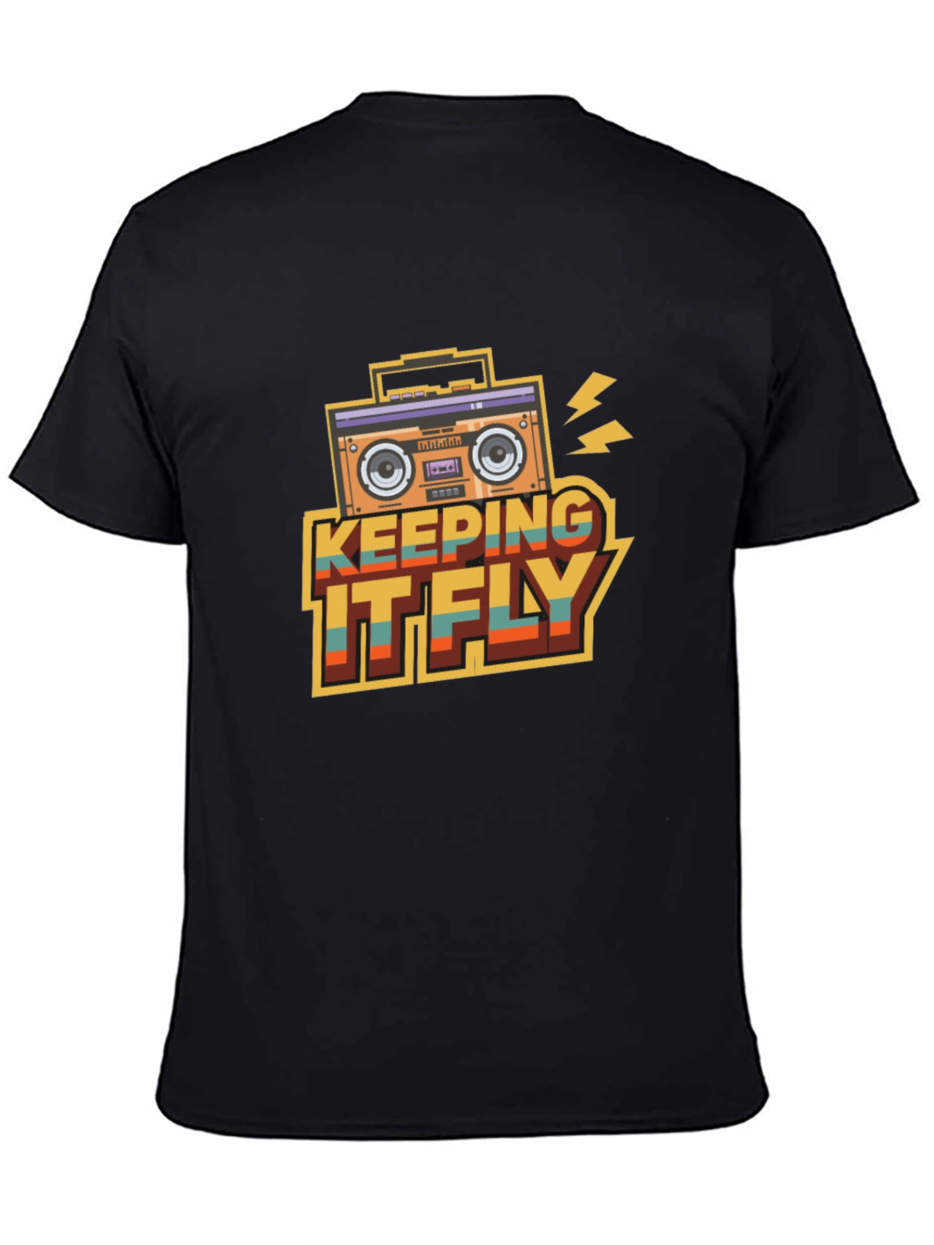 Retro Keeping It Fly Boombox T-Shirt