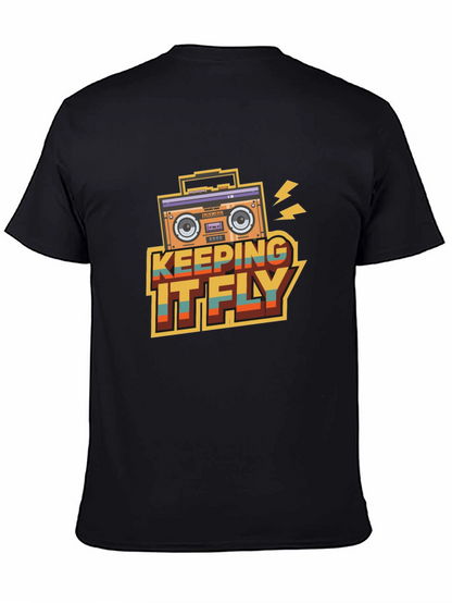 Retro Keeping It Fly Boombox T-Shirt