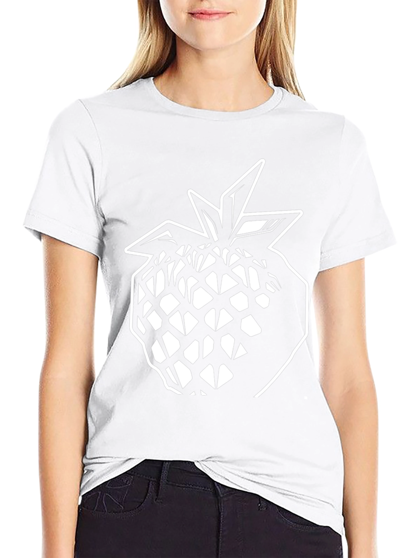 Black Pineapple Graphic Tee - Modern Style