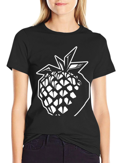 Black Pineapple Graphic Tee - Modern Style