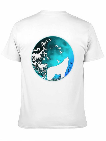 Wolf Moon Graphic Tee - Black Cotton T-Shirt