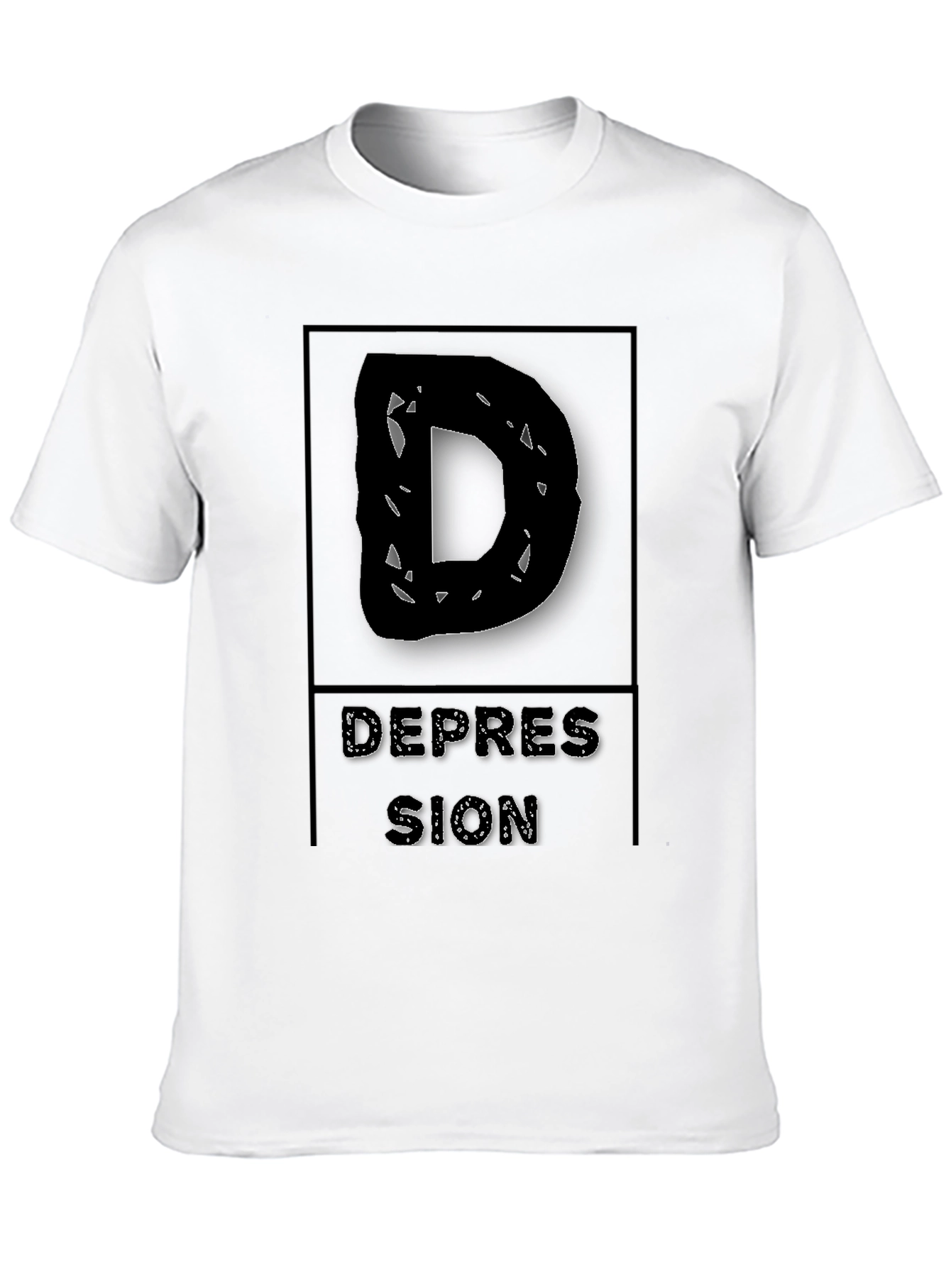 Depression D Graphic T-Shirt - Modern Design Soft Fabric