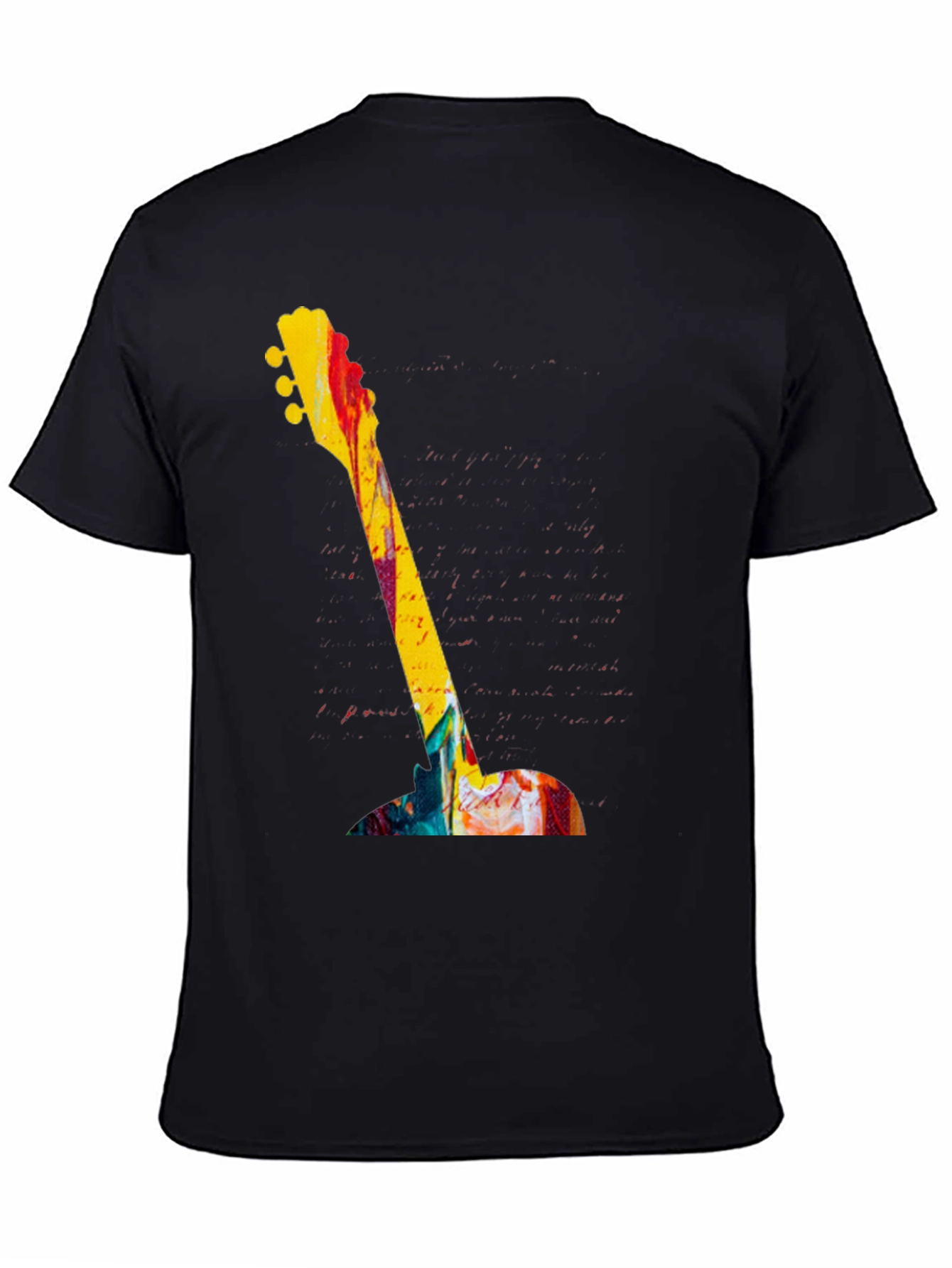 Abstract Guitar Graphic Tee - Bold Artistic Design