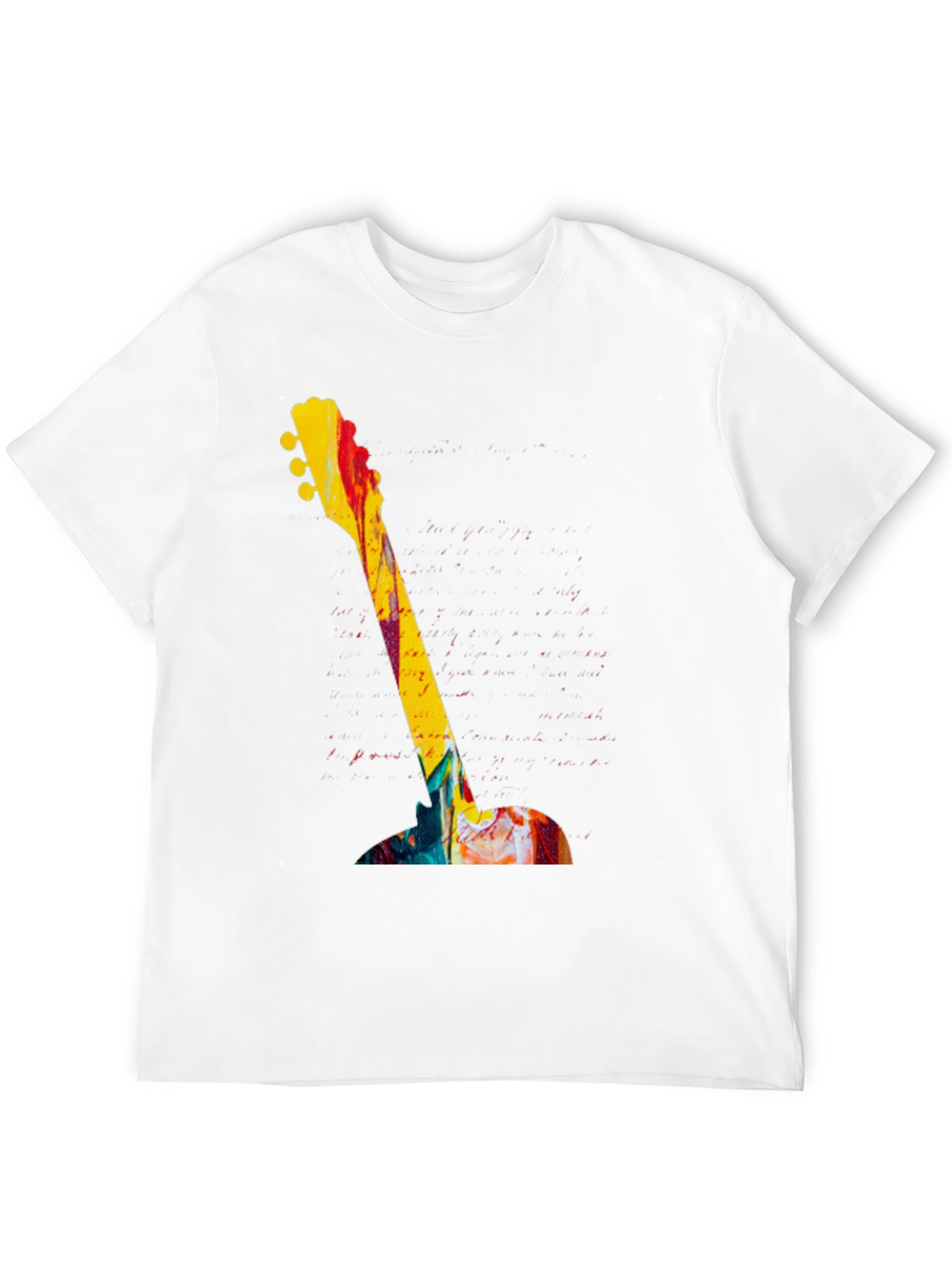 Abstract Guitar Graphic Tee - Bold Artistic Design