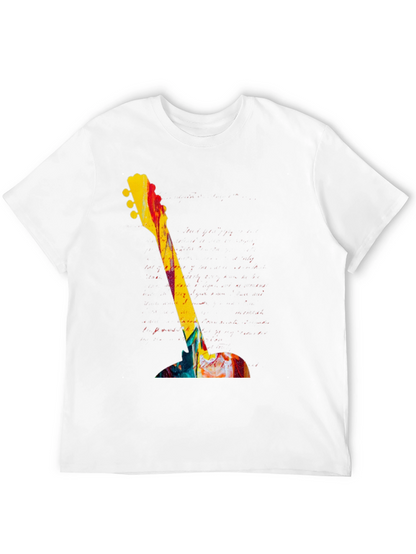 Abstract Guitar Graphic Tee - Bold Artistic Design