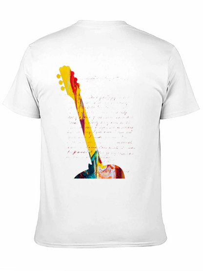 Abstract Guitar Graphic Tee - Bold Artistic Design