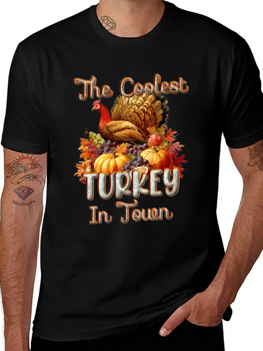Coolest Turkey in Town Graphic T-Shirt
