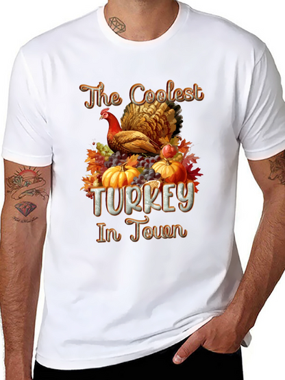 Coolest Turkey in Town Graphic T-Shirt