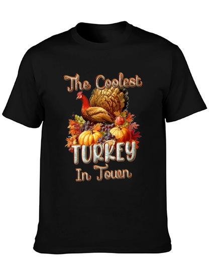 Coolest Turkey in Town Graphic T-Shirt
