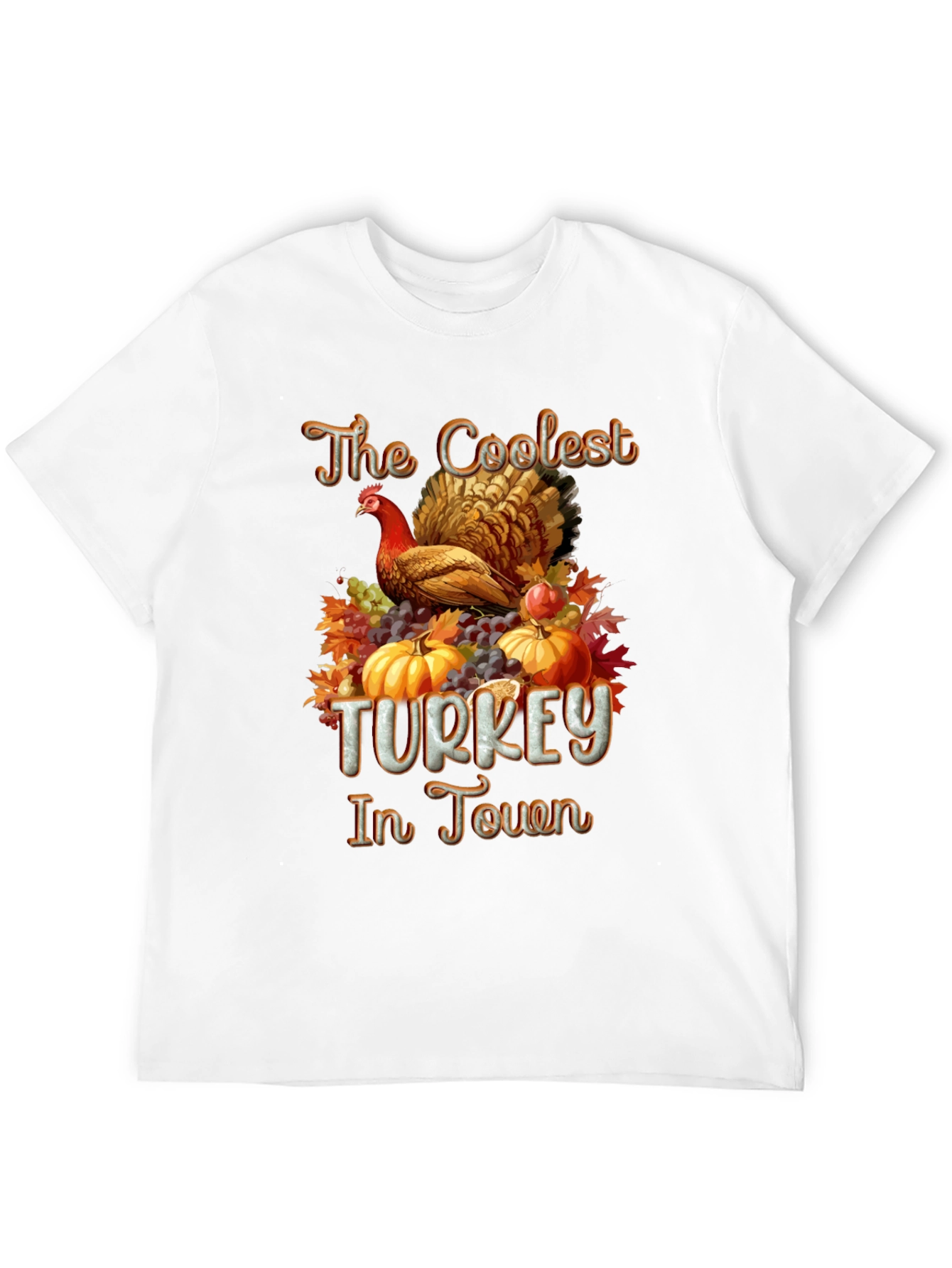 Coolest Turkey in Town Graphic T-Shirt