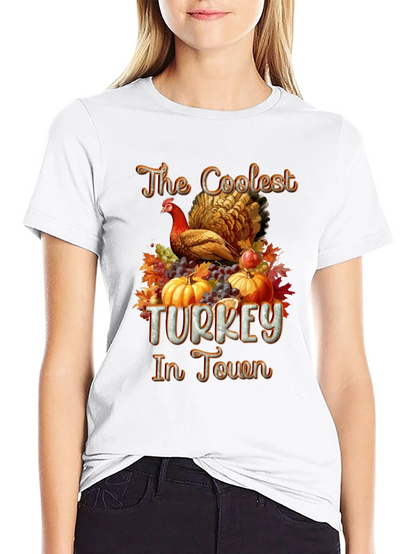 Coolest Turkey in Town Graphic T-Shirt