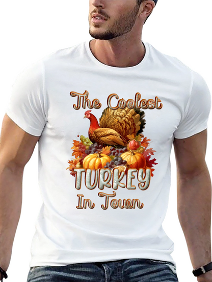 Coolest Turkey in Town Graphic T-Shirt